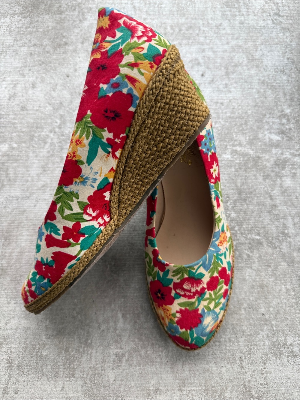 Women’s Vintage Floral Espadrilles Wedge Heels. Beacon Fashion & Fit. Size 7. - Picture 3 of 4